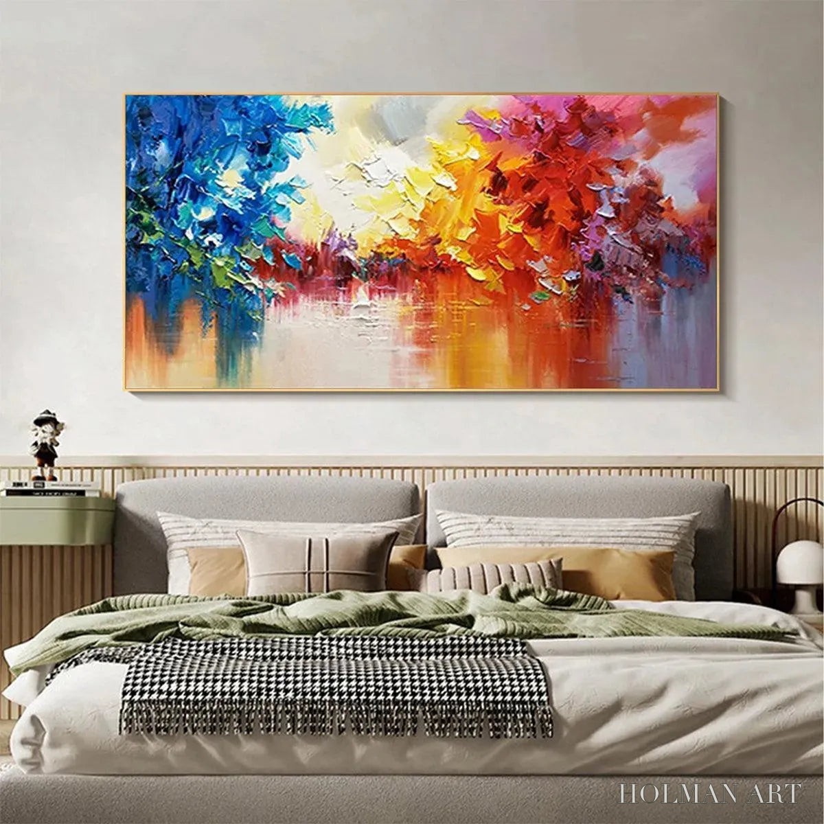 HOLMAN ART Colorful Reflections – Textured Abstract Landscape Painting - image 5