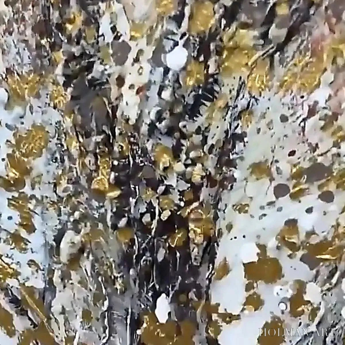 HOLMAN ART Golden Tree – Textured Tree Painting in Gold and Grey - image 3