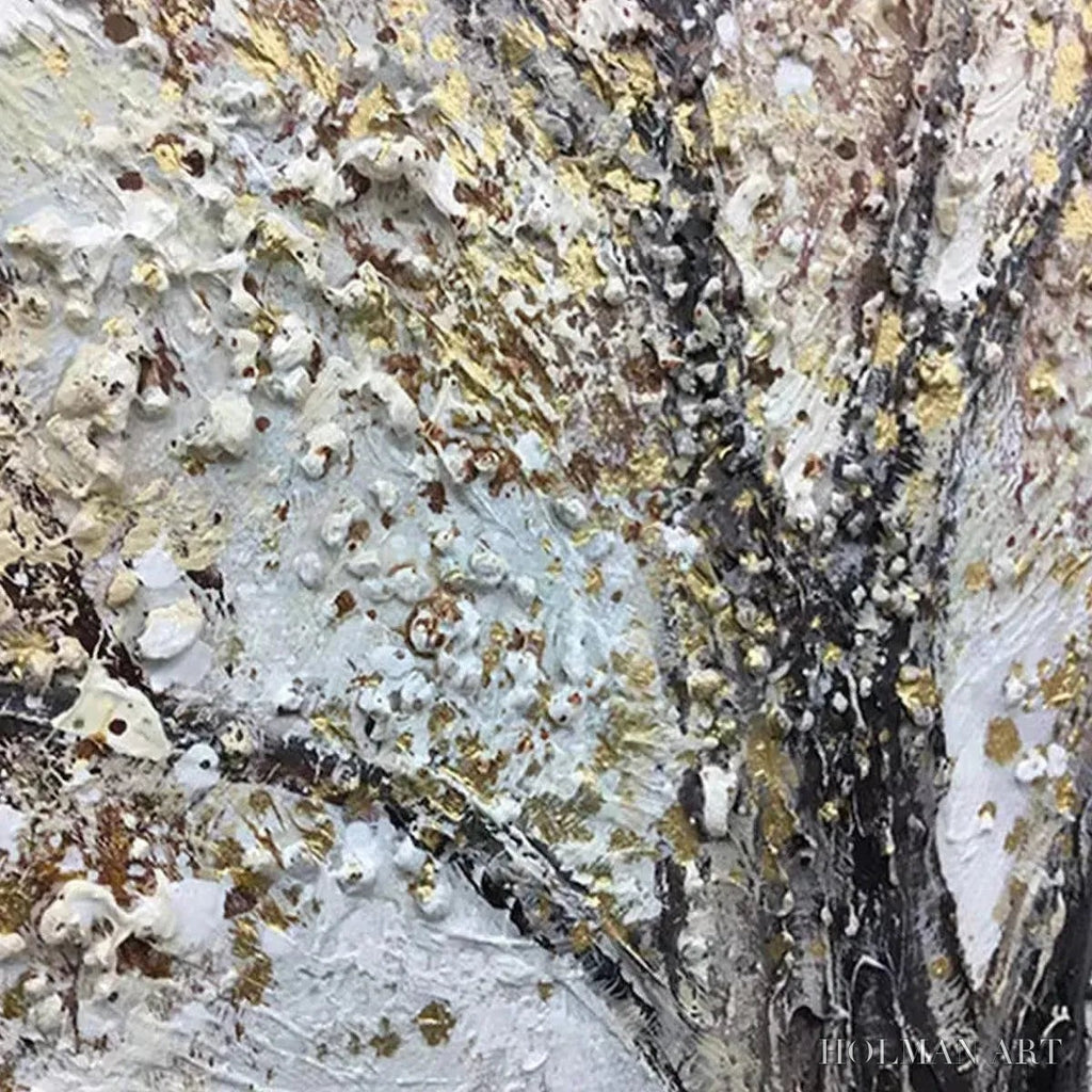 HOLMAN ART Golden Tree – Textured Tree Painting in Gold and Grey - image 5