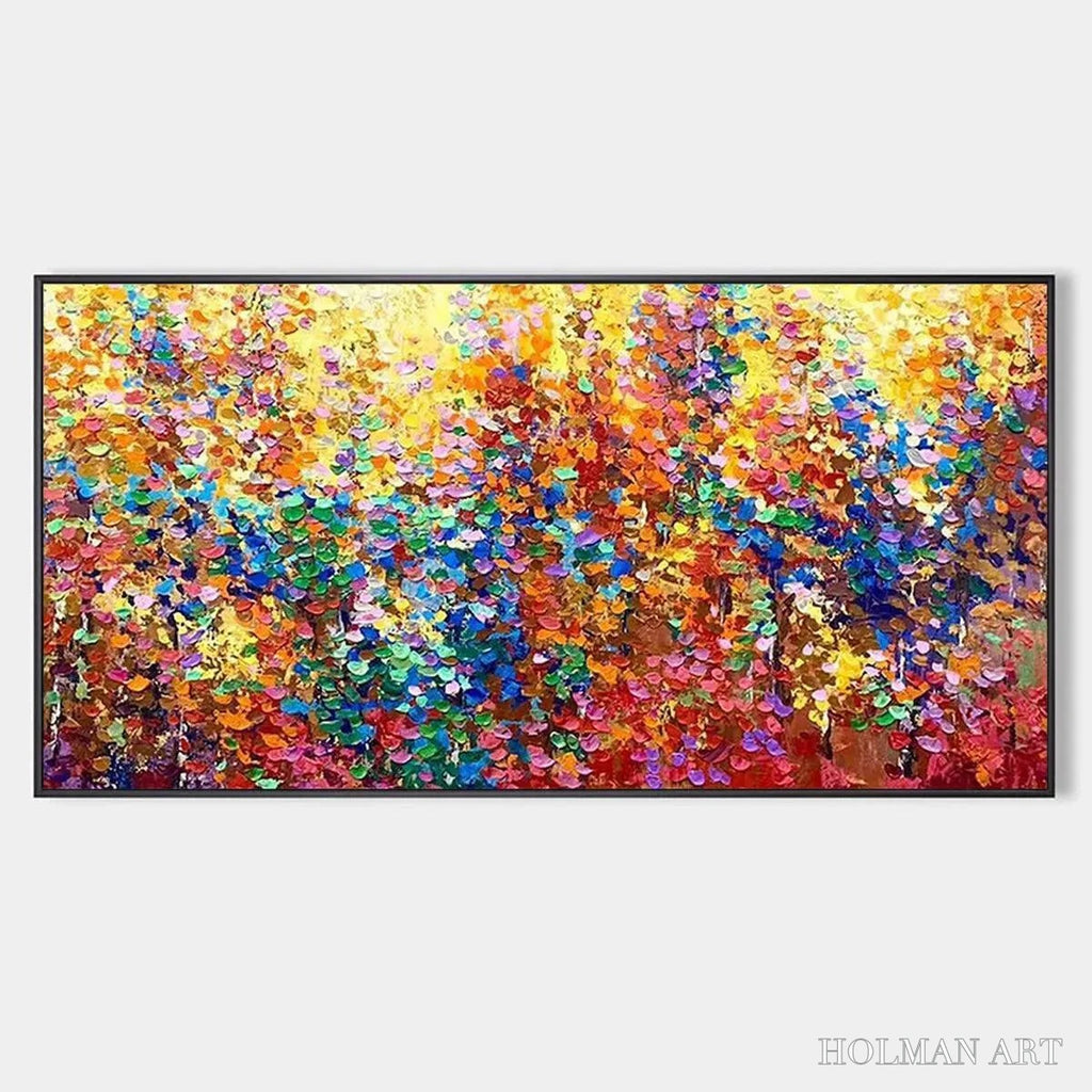 HOLMAN ART Autumn Glow – Textured Abstract Landscape Painting in Vibrant Autumn Colors - image 1