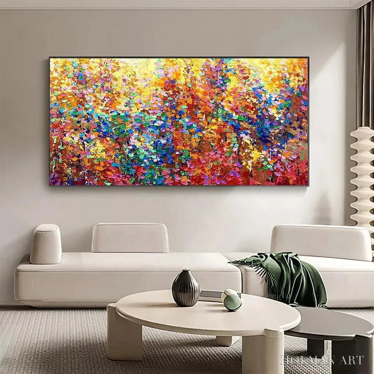 HOLMAN ART Autumn Glow – Textured Abstract Landscape Painting in Vibrant Autumn Colors - image 2