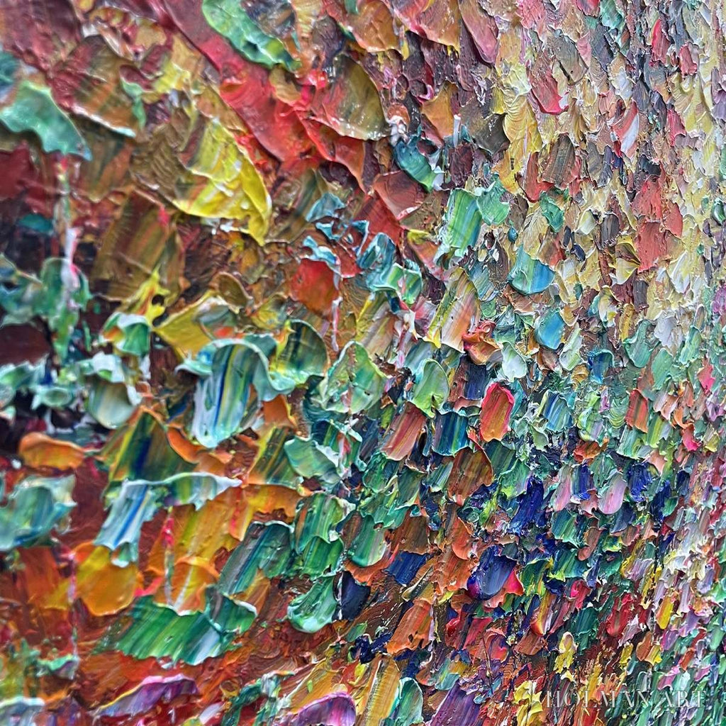HOLMAN ART Autumn Glow – Textured Abstract Landscape Painting in Vibrant Autumn Colors - image 3