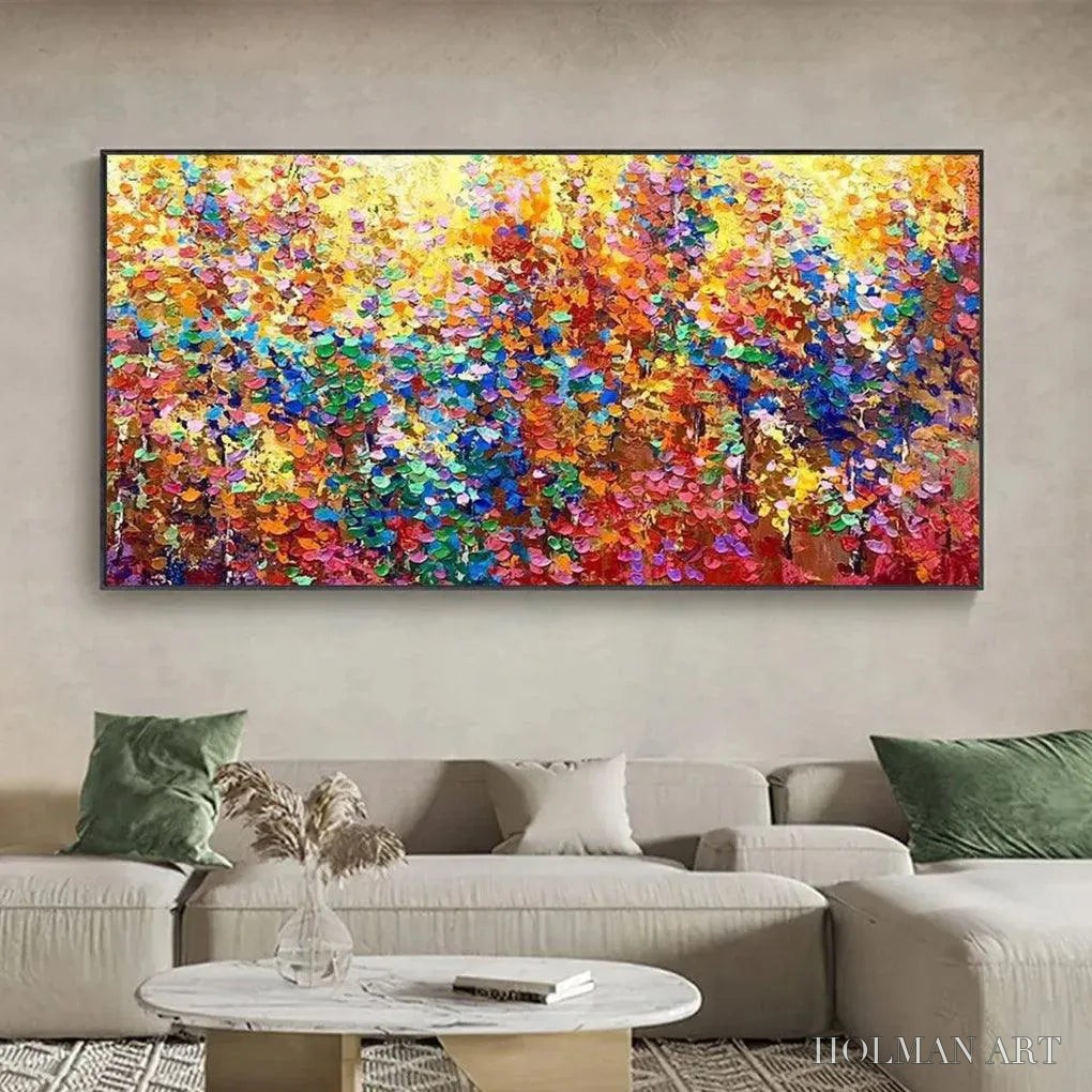 HOLMAN ART Autumn Glow – Textured Abstract Landscape Painting in Vibrant Autumn Colors - image 4