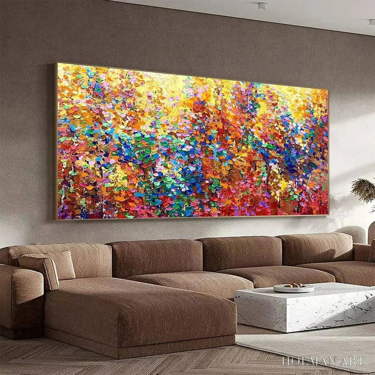 HOLMAN ART Autumn Glow – Textured Abstract Landscape Painting in Vibrant Autumn Colors - image 6