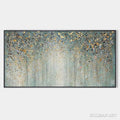 HOLMAN ART Golden Rain – Textured Abstract Landscape Painting in Green and Gold - image 1