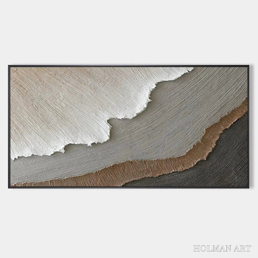 HOLMAN ART Earth Tones – Textured Abstract Landscape Painting in Neutral Colors - image 1