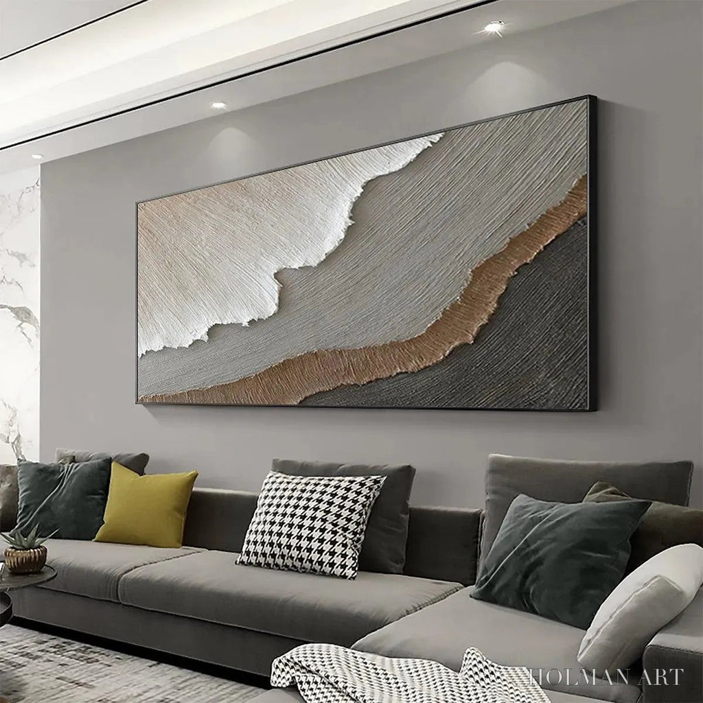 HOLMAN ART Earth Tones – Textured Abstract Landscape Painting in Neutral Colors - image 4