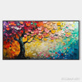 HOLMAN ART Whispers of Autumn – Textured Impasto Tree Painting with Colorful Butterflies - image 1