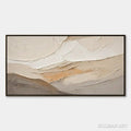 HOLMAN ART Pale Ridge – Beige White Mountain Abstract - image 1