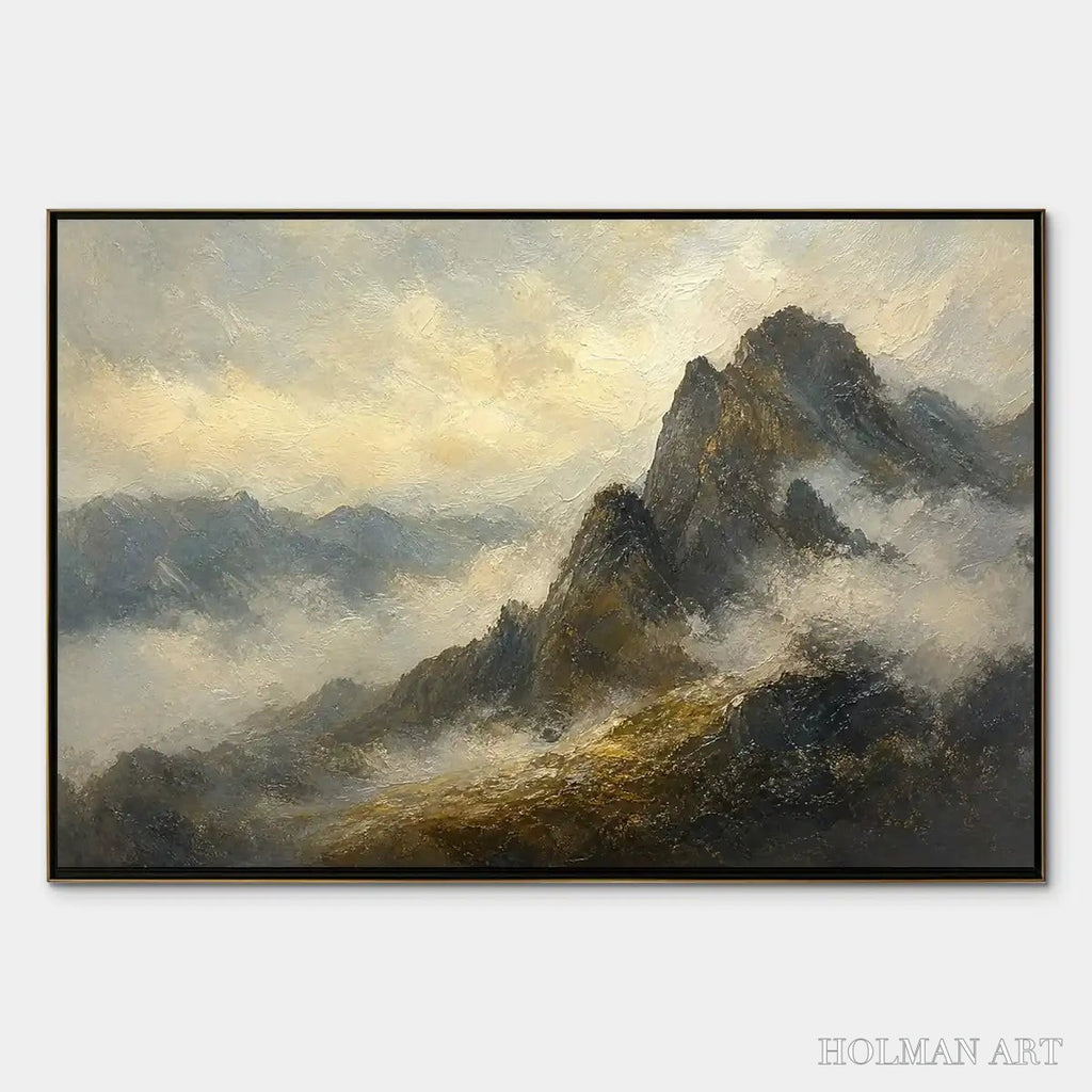 HOLMAN ART Silver Ridge – Moody Mountain Landscape Painting - image 1