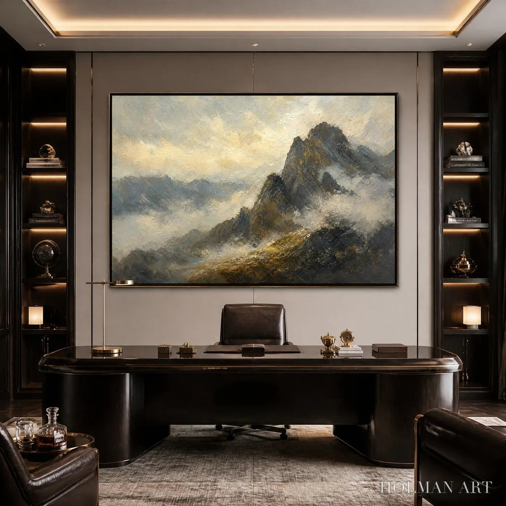 HOLMAN ART Silver Ridge – Moody Mountain Landscape Painting - image 2