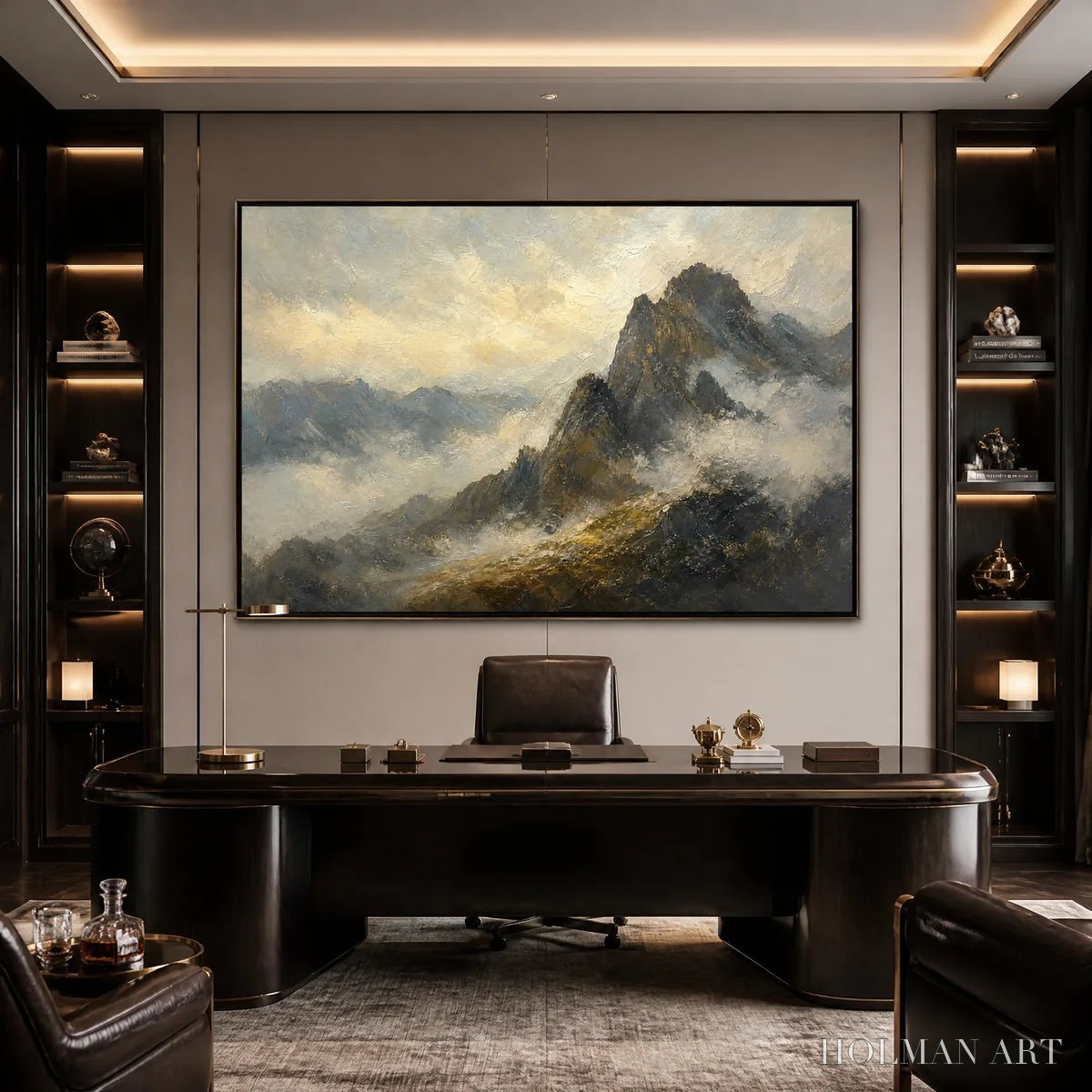 HOLMAN ART Silver Ridge – Moody Mountain Landscape Painting - image 2
