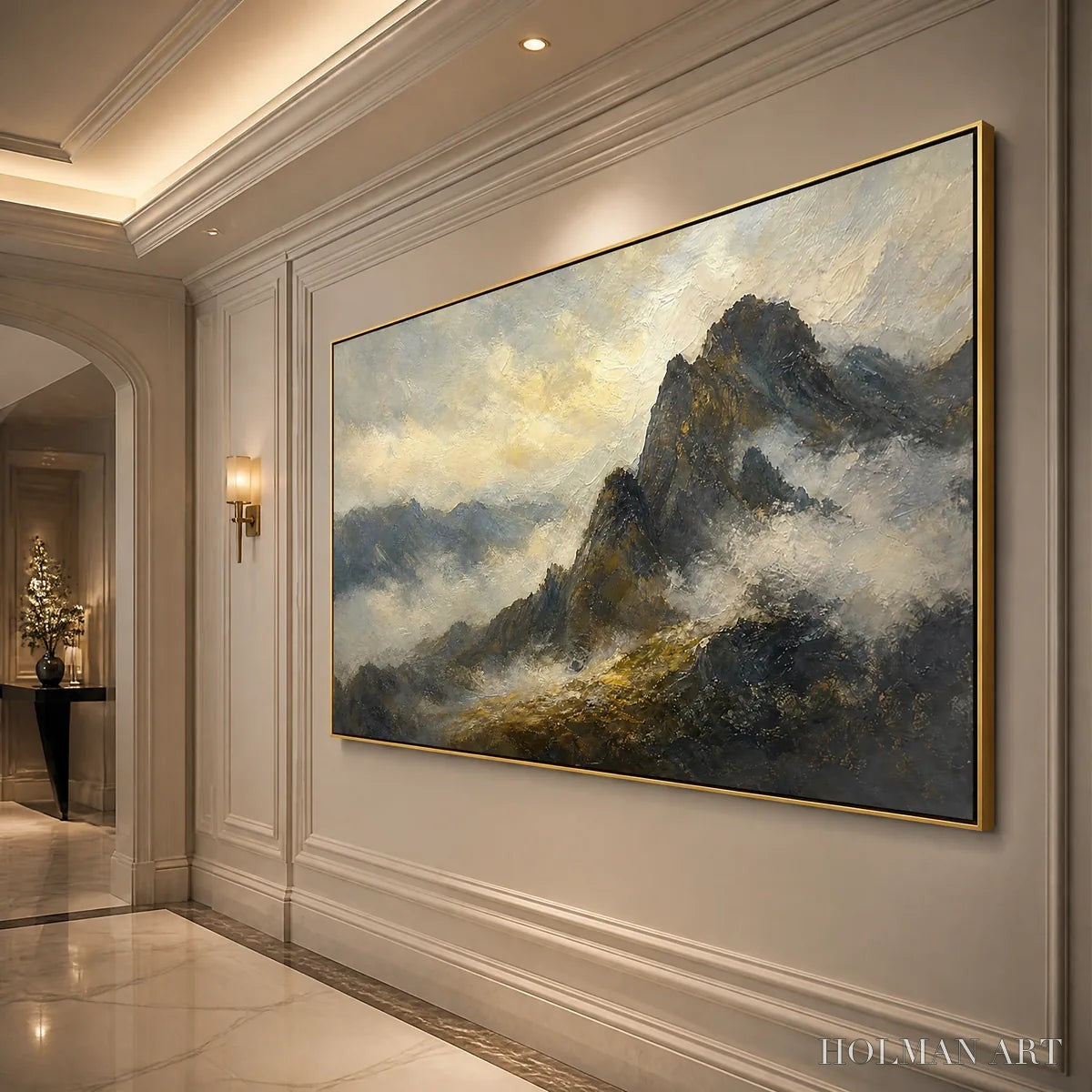 HOLMAN ART Silver Ridge – Moody Mountain Landscape Painting - image 3