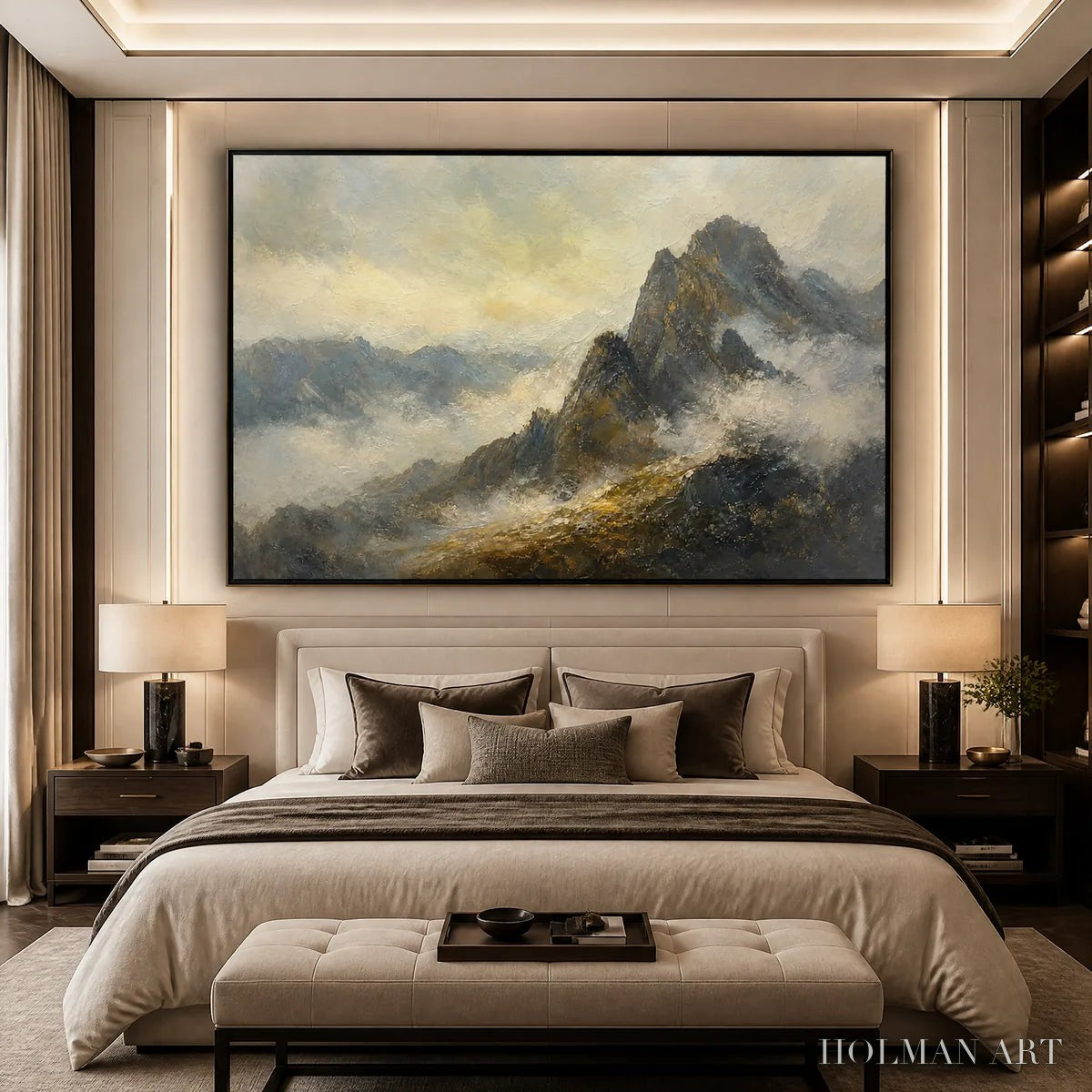 HOLMAN ART Silver Ridge – Moody Mountain Landscape Painting - image 5