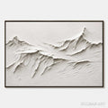 HOLMAN ART Terra Alba White Textured Mountain Painting | Abstract - image 1