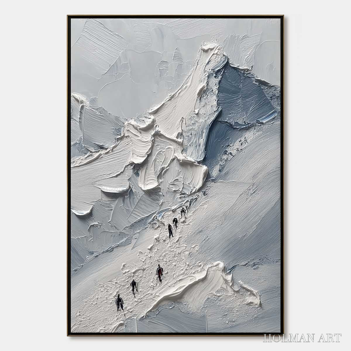 HOLMAN ART the Ascent – Textured Palette Knife Mountain Climbers - image 1