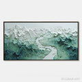 HOLMAN ART Alpine Current – Textured Impasto Mountain River Landscape - image 1