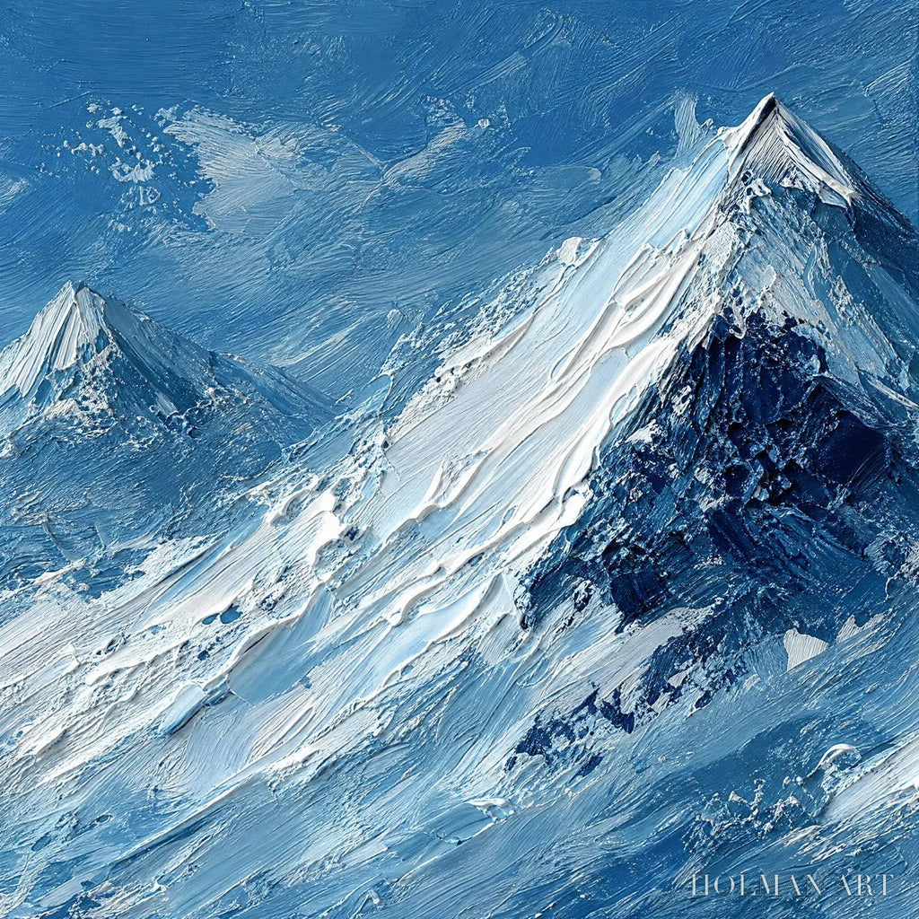 HOLMAN ART Alpine Echo – Textured Impasto Mountain Landscape Painting - image 3