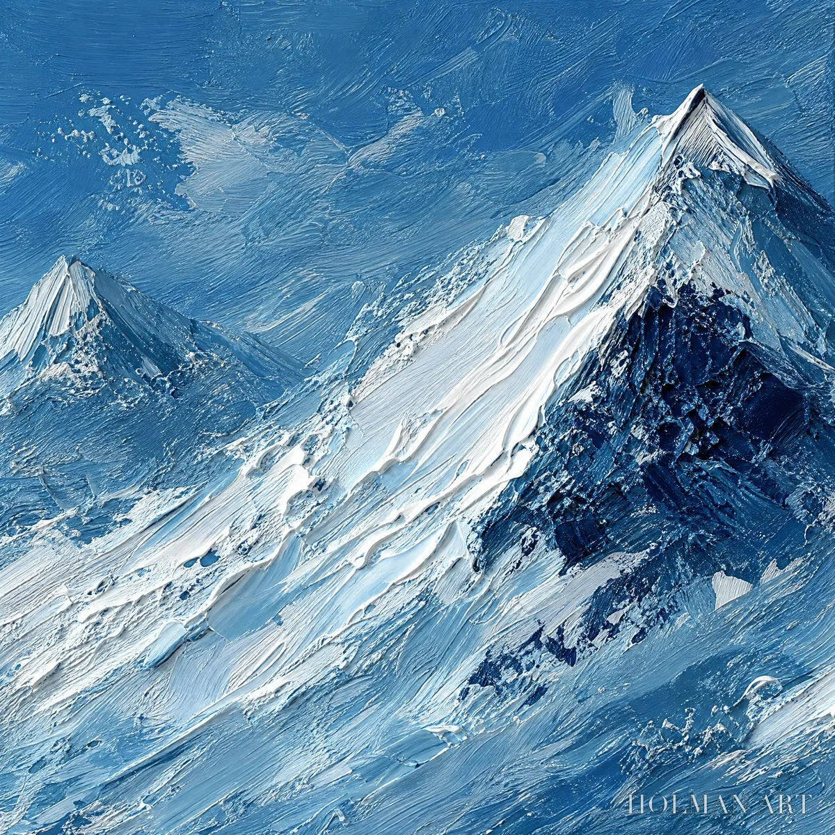 HOLMAN ART Alpine Echo – Textured Impasto Mountain Landscape Painting - image 3
