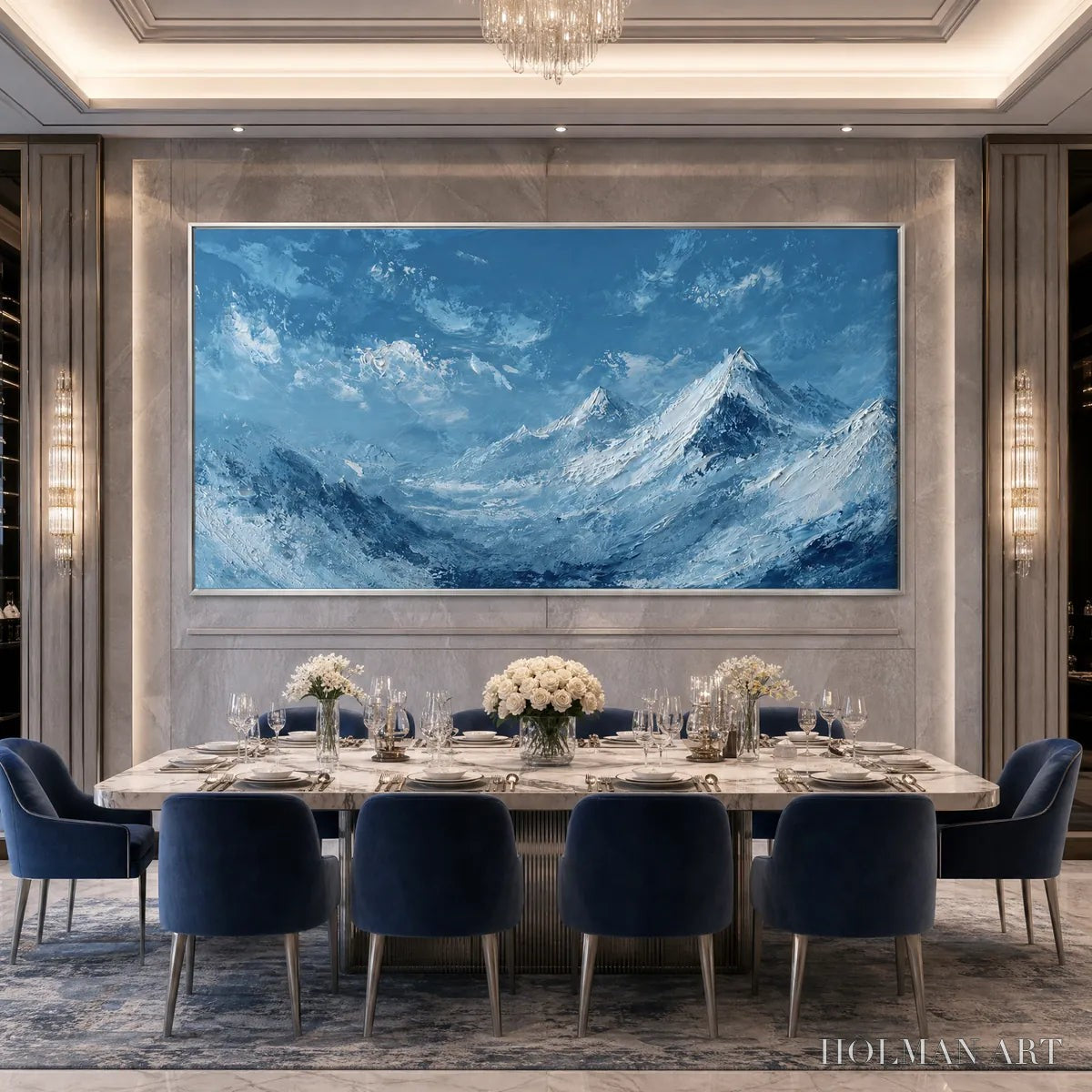 HOLMAN ART Alpine Echo – Textured Impasto Mountain Landscape Painting - image 6
