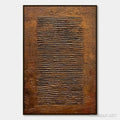 HOLMAN ART Earthen Codex – Large Textured Brown Wabi Sabi Abstract Art - image 1