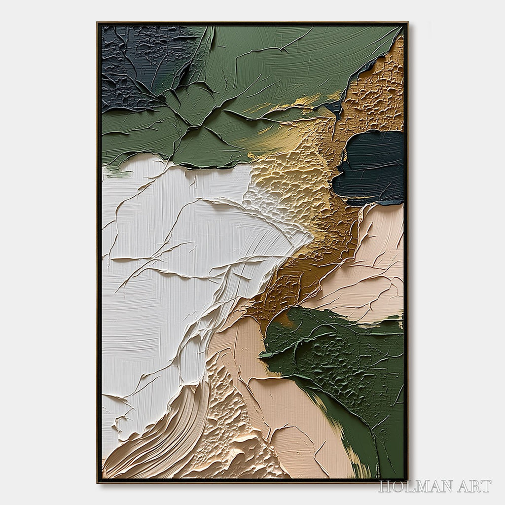 HOLMAN ART Terrain – Textured Wabi Sabi Abstract Painting in Earth Tones - image 1