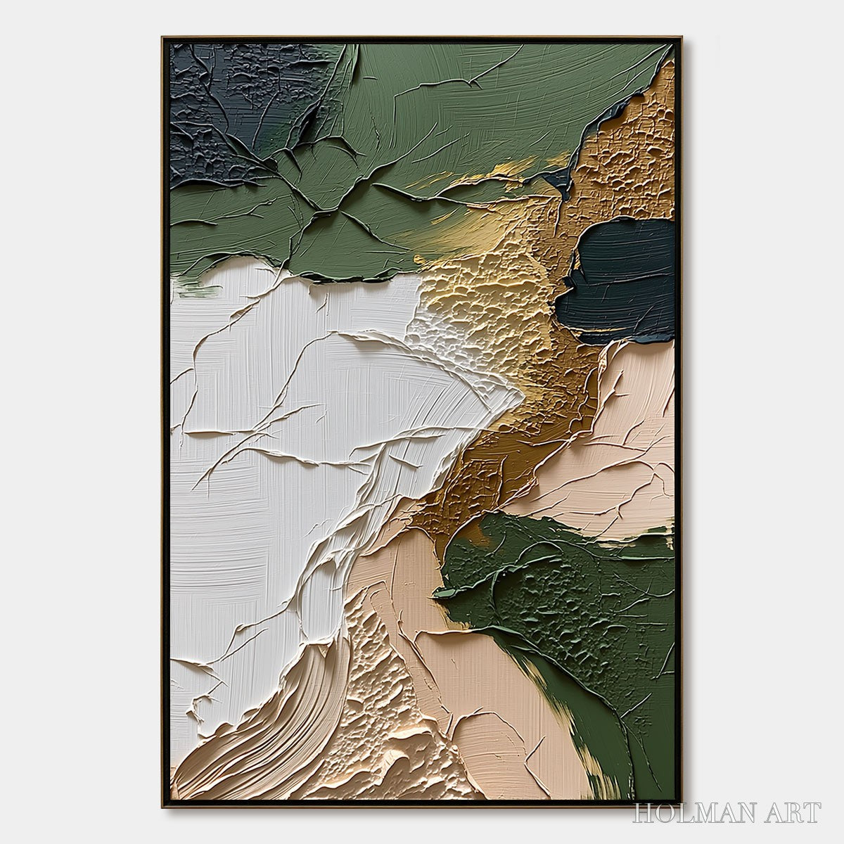 HOLMAN ART Terrain – Textured Wabi Sabi Abstract Painting in Earth Tones - image 1