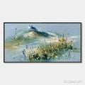 HOLMAN ART Alpine Bloom – Textured Palette Knife Mountain & Wildflower Landscape Painting - image 1
