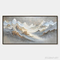 HOLMAN ART Whispers of the Peak – Large Textured Wabi Sabi Abstract Mountain Painting - image 1