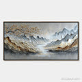 HOLMAN ART Golden Serenity – Textured Impasto Mountain Valley Landscape Painting - image 1