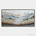 HOLMAN ART Whispering Meadow – Heavily Textured Wabi Sabi Mountain & Flower Landscape Painting - image 1