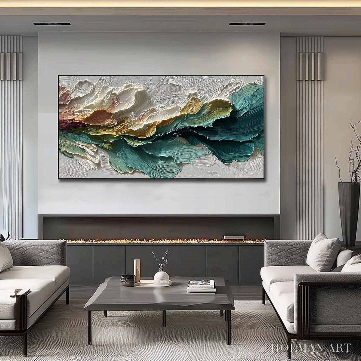 HOLMAN ART Canyon Rhythm – Large Textured Abstract Impasto Landscape Painting - image 2