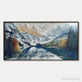 HOLMAN ART Alpine Glow – Textured Mountain Lake Impasto Landscape Painting - image 1