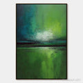 HOLMAN ART Verdant Horizon – Large Textured Abstract Green Landscape Painting - image 1
