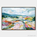 HOLMAN ART Valley in Bloom – Textured Palette Knife Abstract Landscape Painting - image 1