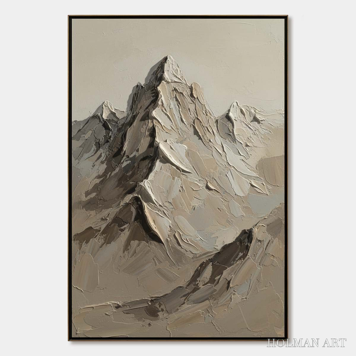 HOLMAN ART Terra Peak – Textured Wabi Sabi Mountain Impasto - image 1