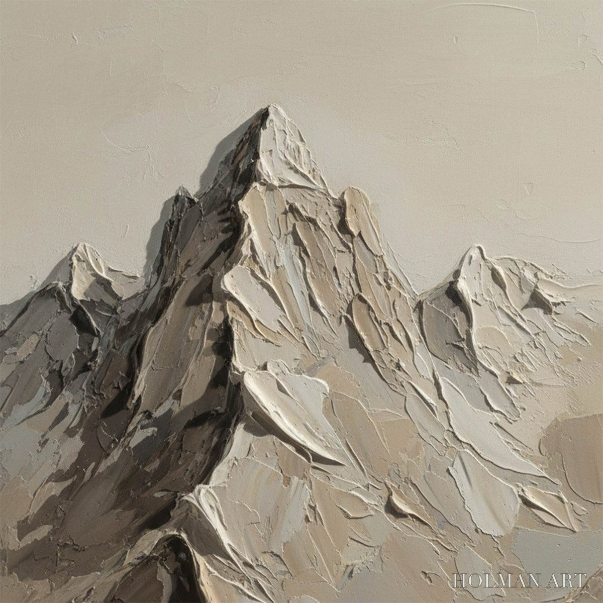 HOLMAN ART Terra Peak – Textured Wabi Sabi Mountain Impasto - image 3