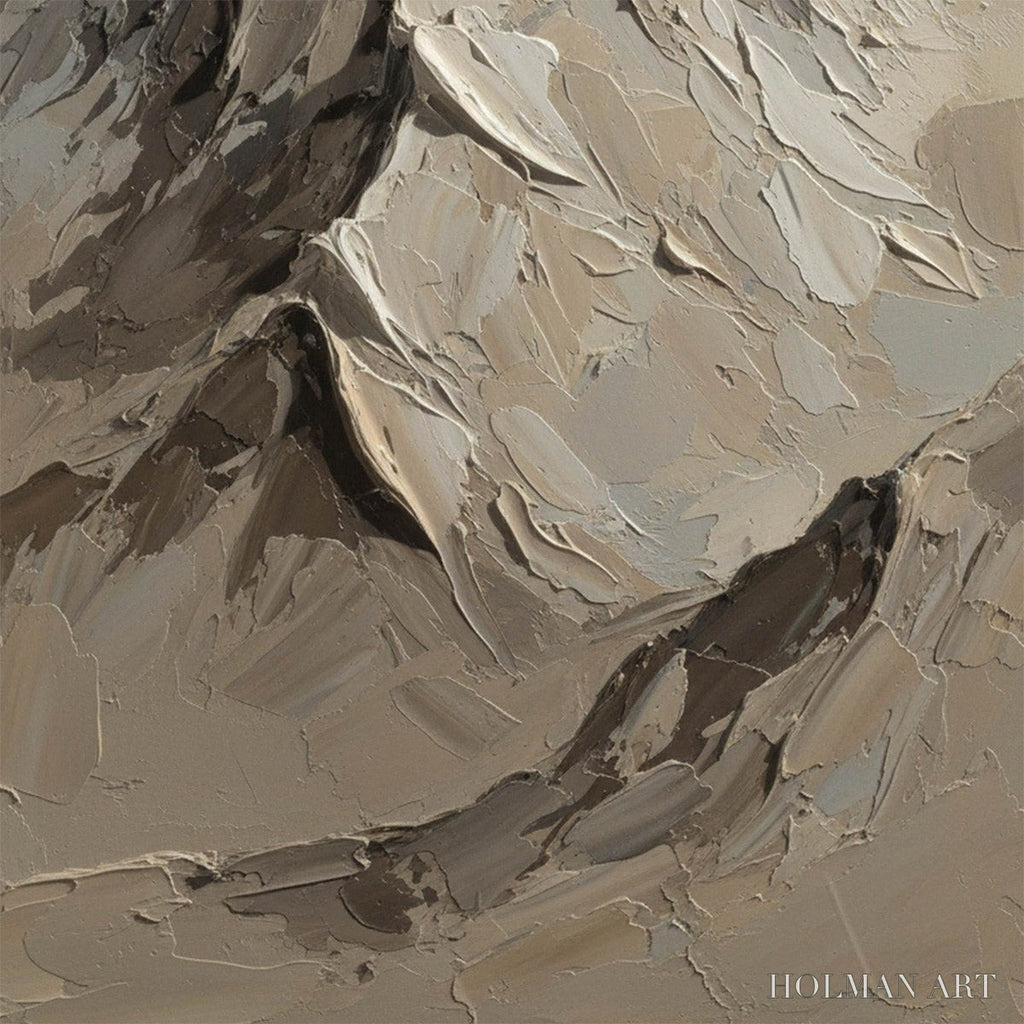 HOLMAN ART Terra Peak – Textured Wabi Sabi Mountain Impasto - image 5