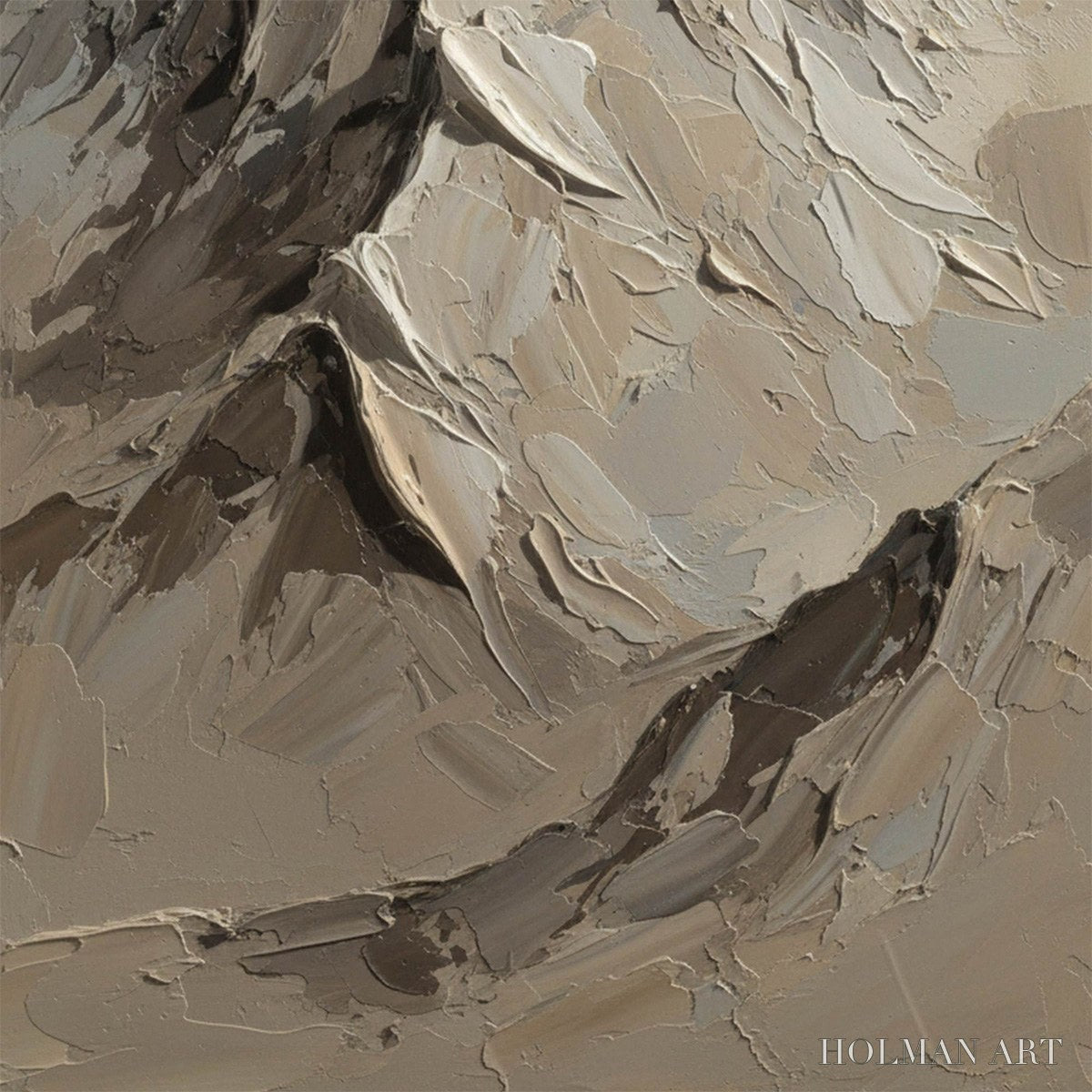 HOLMAN ART Terra Peak – Textured Wabi Sabi Mountain Impasto - image 5