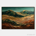 HOLMAN ART Terra Dorata – Textured Abstract Mountain Landscape Painting - image 1