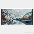 HOLMAN ART Alpine Reflection – Textured Palette Knife Mountain & Lake Landscape Painting - image 1