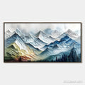 HOLMAN ART Alpine Glow – Large Textured Impasto Mountain Range - image 1