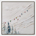 HOLMAN ART Alpine Rush – Heavily Textured Impasto Skiing Sports Painting - image 1
