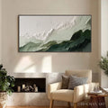 HOLMAN ART Verdant Ascent – Textured Wabi Sabi Mountain Landscape Painting - image 2