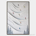 HOLMAN ART Alpine Rush – Textured Impasto Skiing & Mountain Sports Painting - image 1