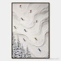 HOLMAN ART Alpine Rush – Textured Impasto Skiing Painting on Canvas - image 1