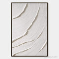 HOLMAN ART Whispering Waves – Textured White Minimalist Wabi Sabi Abstract Painting - image 1
