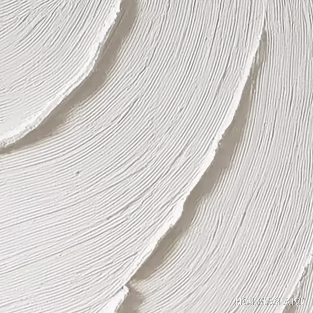 HOLMAN ART Whispering Waves – Textured White Minimalist Wabi Sabi Abstract Painting - image 5