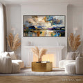 HOLMAN ART Golden Mirror – Palette Knife Impasto Mountain Lake Painting - image 2