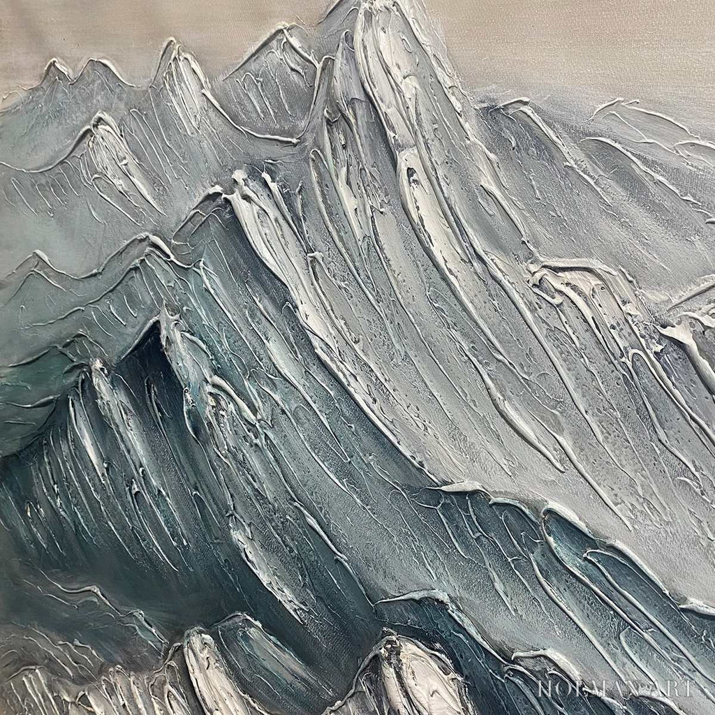HOLMAN ART Ready to Ship | Frozen Peaks – Textured Minimalist Mountain Landscape - image 4